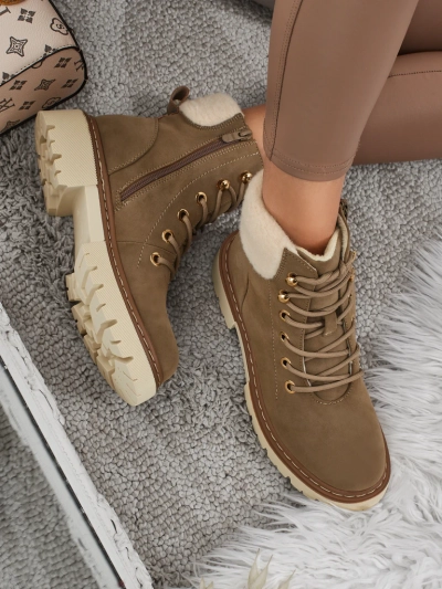 Botine traper de damă cu blană Tessara