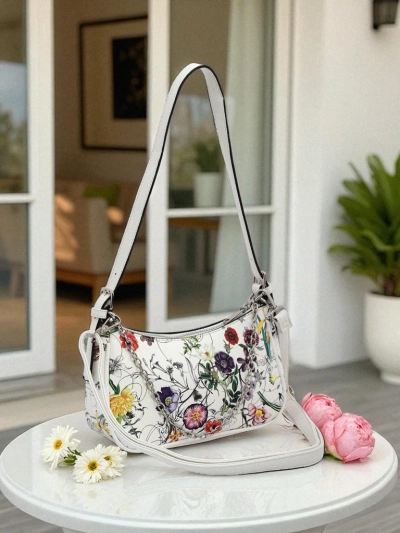 Royalfashion Geantă mică de damă din piele ecologică cu flori Lily Bloom