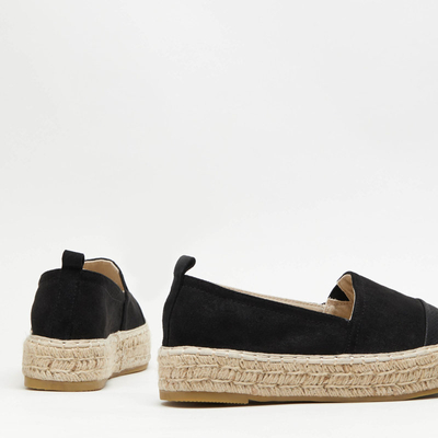 OUTLET Espadrile negre cu varf decorativ Steve - Incaltaminte