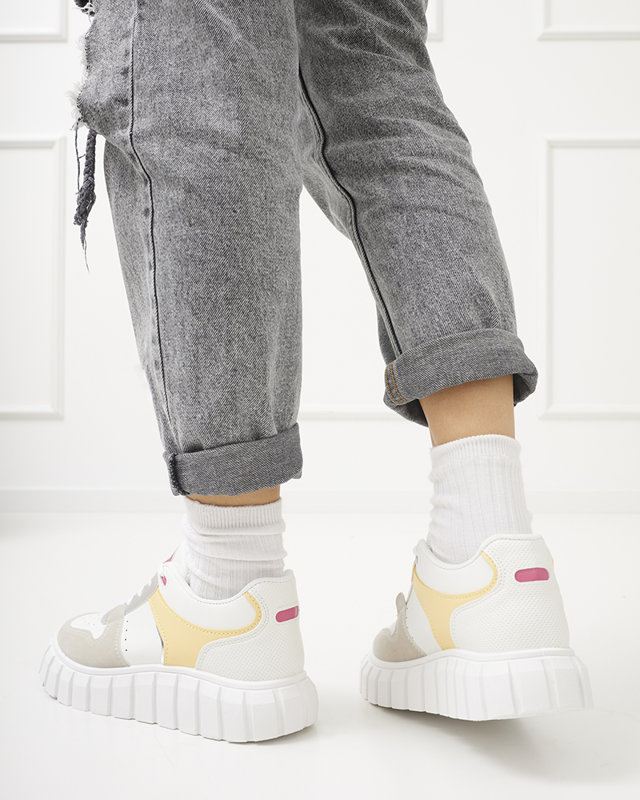 Pantofi sport dama Nortelo bej si alb - Incaltaminte