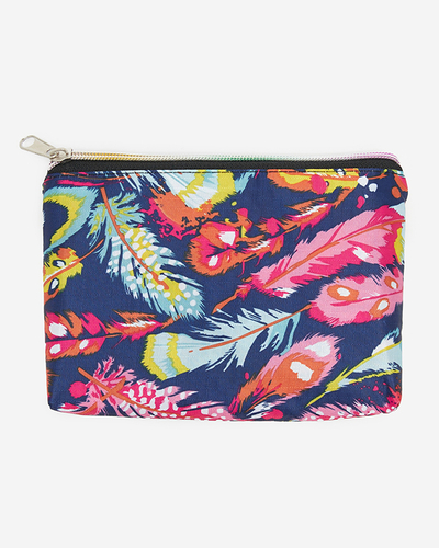 Geantă de cumpărături pliabilă bleumarin cu un plic și un model floral colorat - Accesorii