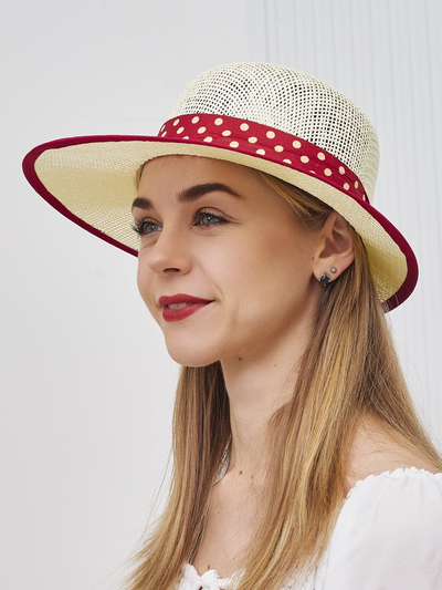 Royalfashion Pălărie de paie pentru femei Dotelle