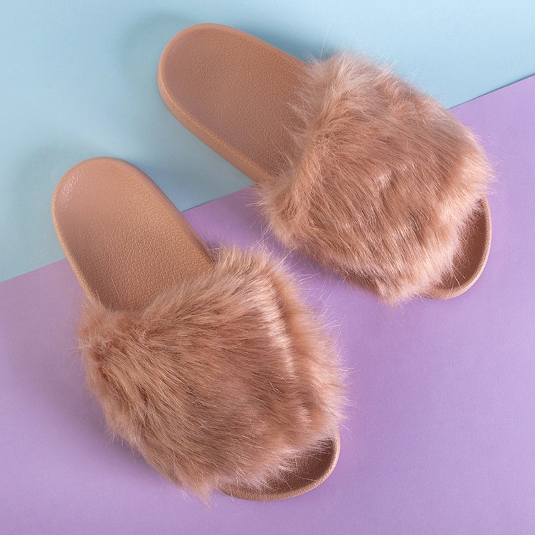 Papuci praf femei cu blană Danita - Încălțăminte