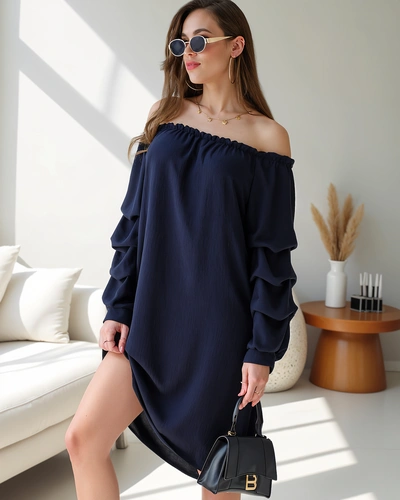 Rochie elegantă de femei a'la spaniolă cu volane