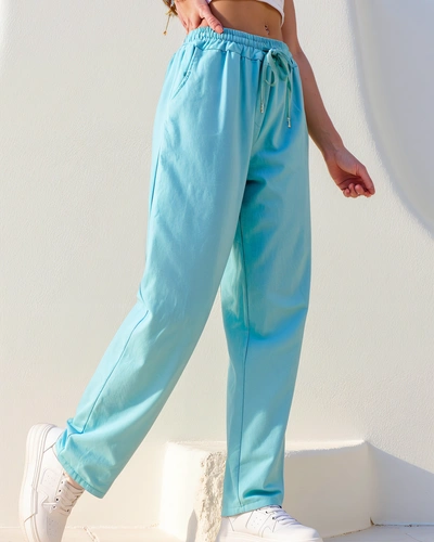 Pantaloni drepți din bumbac pentru femei Royalfashion