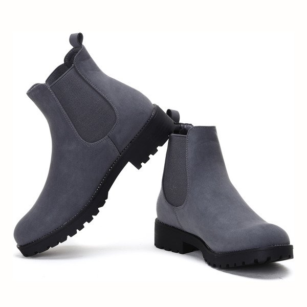 Szare, klasyczne botki Dream - Obuwie