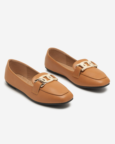 Mocasini de dama camel Melukia - Pantofi