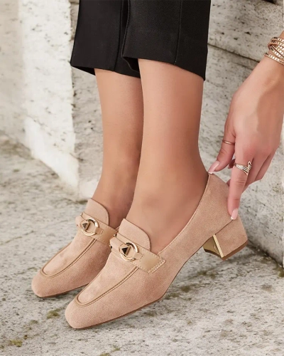 Royalfashion Mocasini eleganți pentru femei pe un post jos Orino