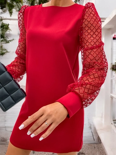Royalfashion Rochie clasică pentru femei până la genunchi, de culoare neagră