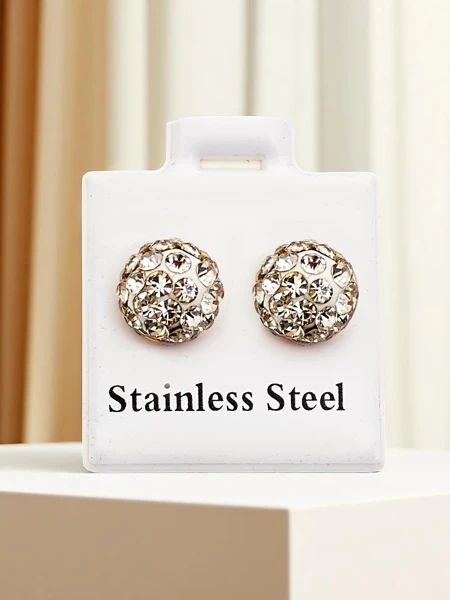 Royalfashion Cercei rotunzi pentru femei cu zirconii