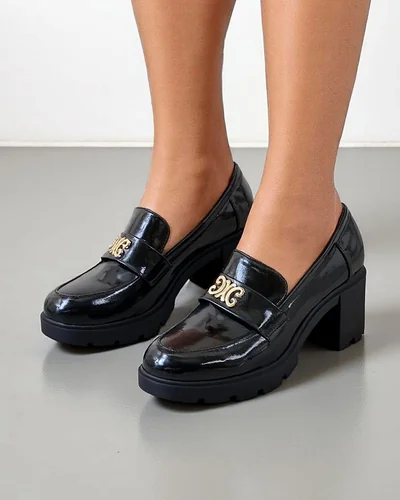 Royalfashion mocasini cu toc pentru femei Blascos