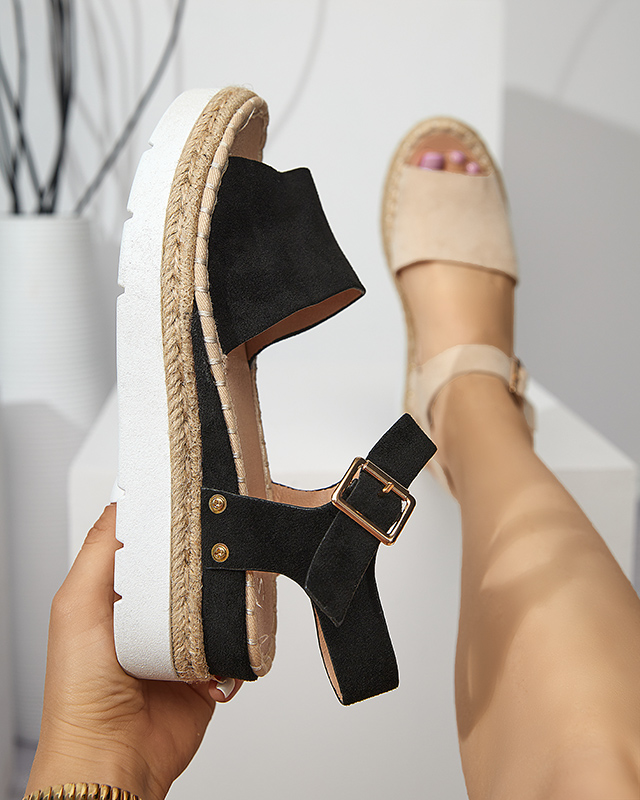 OUTLET Sandale de damă bej pe pană Setovia - Încălțăminte