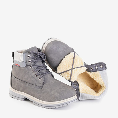 Cizme izolate pentru femei gri închis de la Triniti - Pantofi