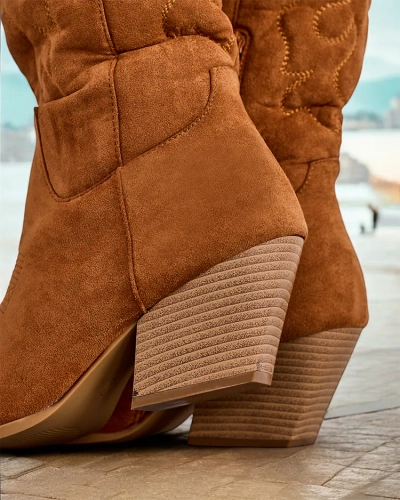 Ghete western pentru doamne de la Royalfashion cu toc Komozi