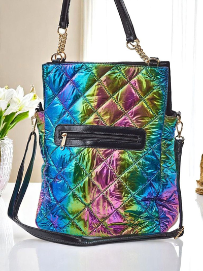 Royalfashion Geantă mare de damă HoloQuilt Shopper