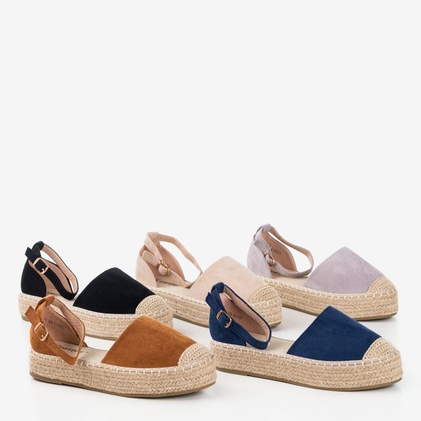 OUTLET Espadrile de dama bej pe platforma Maritel - Pantofi