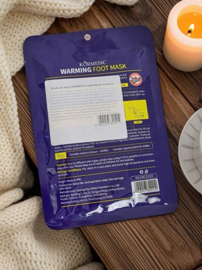 Aurelia Warming Foot Mask Kormesic z Centella i Camellia – regenerująca maska
