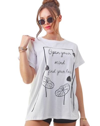 Tricou din bumbac pentru femei Royalfashion cu un print interesant