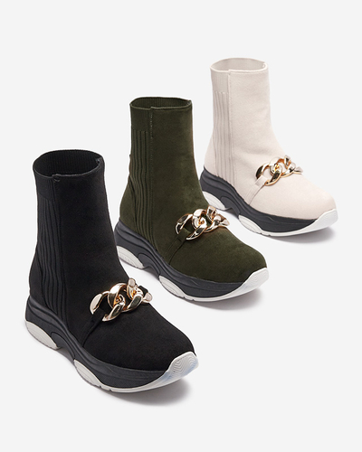 Cizme eco-suede izolate verzi de damă Cuzitta- Footwear