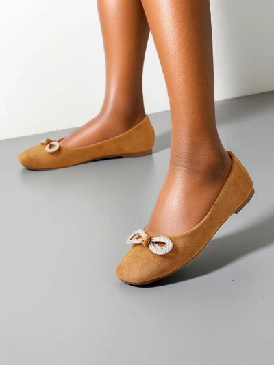 Royalfashion Pantofi ballerini pentru femei cu fundiță Cocar