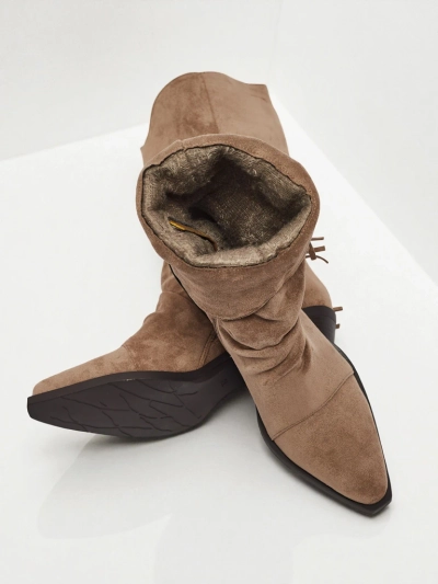 Botine cowboy de damă cu toc și franjuri Selva