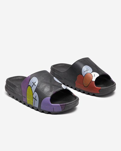 OUTLET Negru șlapi de damă Elmino - Încălțăminte