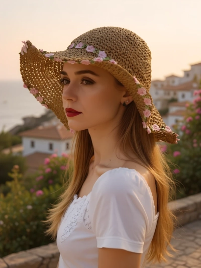 Royalfashion Pălărie de paie pentru femei Malvera