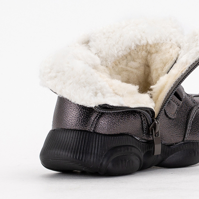 Cizme de zăpadă pentru fete din grafit Madiko - Încălțăminte