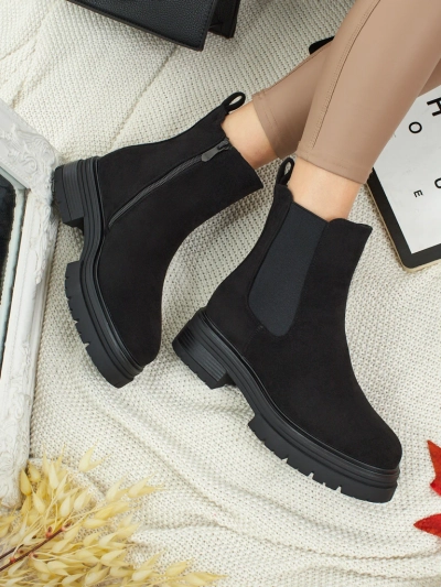 Damskie botki a'la sztyblety z eko-zamszu Lunvor