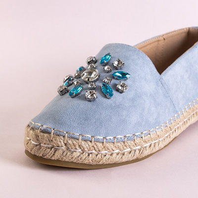 OUTLET Espadrile dama albastre cu ornamente Lucila - Încălțăminte