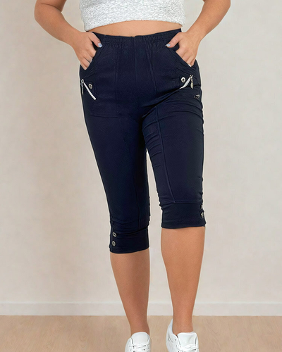 Royalfashion Pantaloni de damă din stofă 7/8 PLUS SIZE