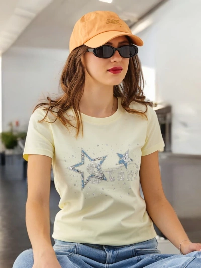 Royalfashion Tricou din bumbac pentru femei STARS