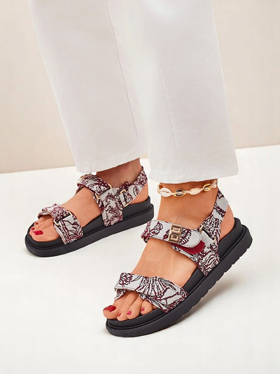 Royalfashion Sandale dama cu imprimeu Aloe