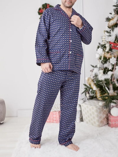 Pijama bărbați Royalfashion cu imprimeu