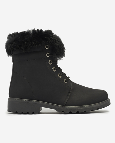Cizme clasice de damă a'la trappers în negru Lausa- Footwear