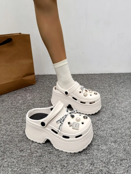 Sandale din cauciuc pentru femei Royalfashion cu decorațiuni Dellos