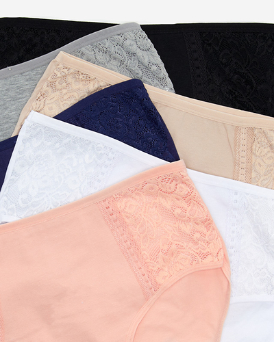 Set 6 perechi de slip dama bumbac PLUS SIZE - Lenjerie intima