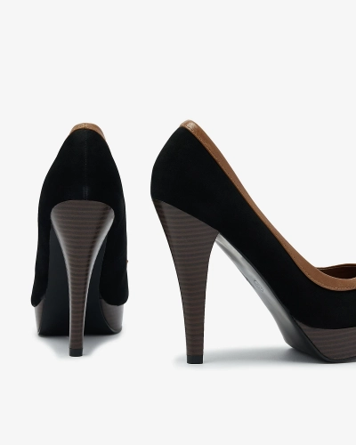 Pantofi cu toc înalt de damă negri Zistin- Footwear
