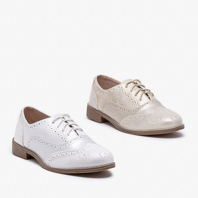 Pantofi albi și argintii cu sclipici Littles - Pantofi