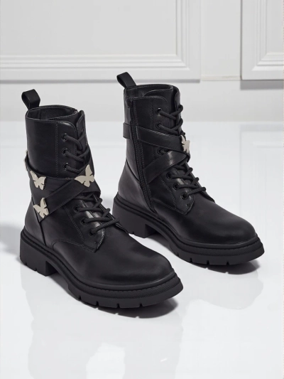 Botine workery de damă cu decorațiuni Motill