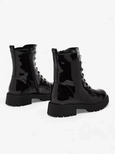 Botine de damă lăcuite cu șireturi Velmini