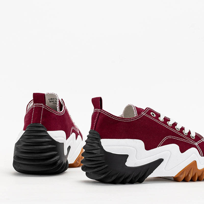 Pantofi sport de dama visiniu a'la adidasi Wenova - Incaltaminte