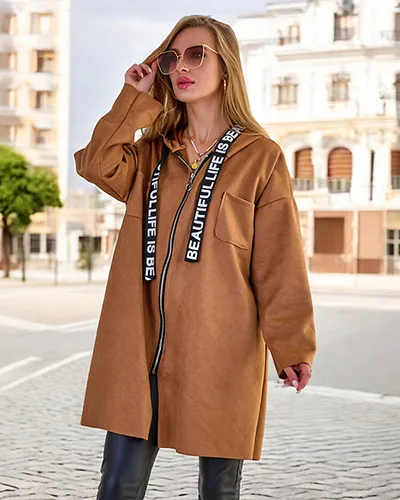 Royalfashion Jachetă cu genunchi pentru femei