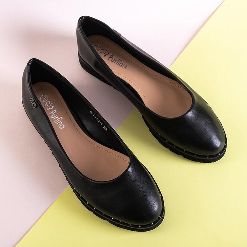 transfer Clasp Addiction Balerini dama negri din piele ecologică Nisa - Pantofi - negru |  royal-fashion.ro - cizme la modă