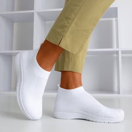 Białe sportowe buty slip - on Brize - Obuwie