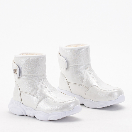 Cizme albe de zăpadă pentru copii cu Velcro Keveri - Încălțăminte