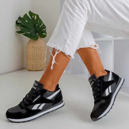 Czarno-białe damskie buty sportowe Sandi - Obuwie