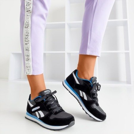 Czarno-białe sportowe damskie buty Hulione - Obuwie
