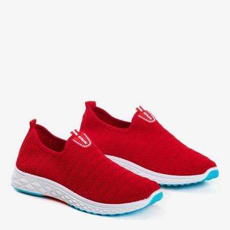 Czerwone męskie sportowe buty slip - on Telfer- Obuwie