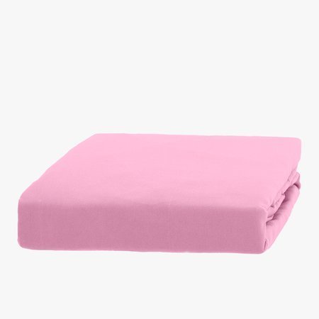 Foaie roz din bumbac cu bandă elastică 200x220 - Foi